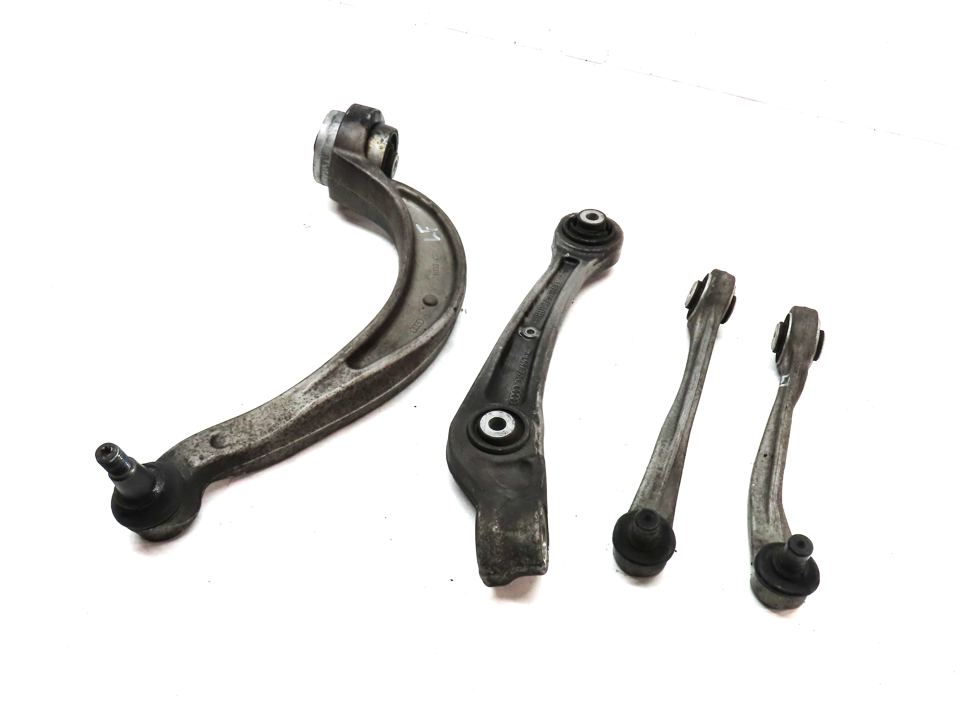 2009-2017 AUDI Q5 (8R) FRONT LEFT DRIVER SIDE FORWARD REARWARD CONTROL ARM SET 4 — exact item pictured